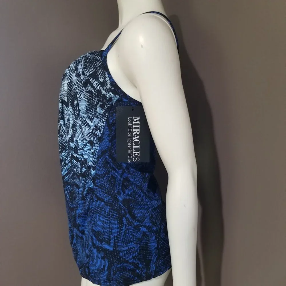 Miraclesuit Jubilee Printed Tankini Swim Top Size 8 - Picture 3 of 11